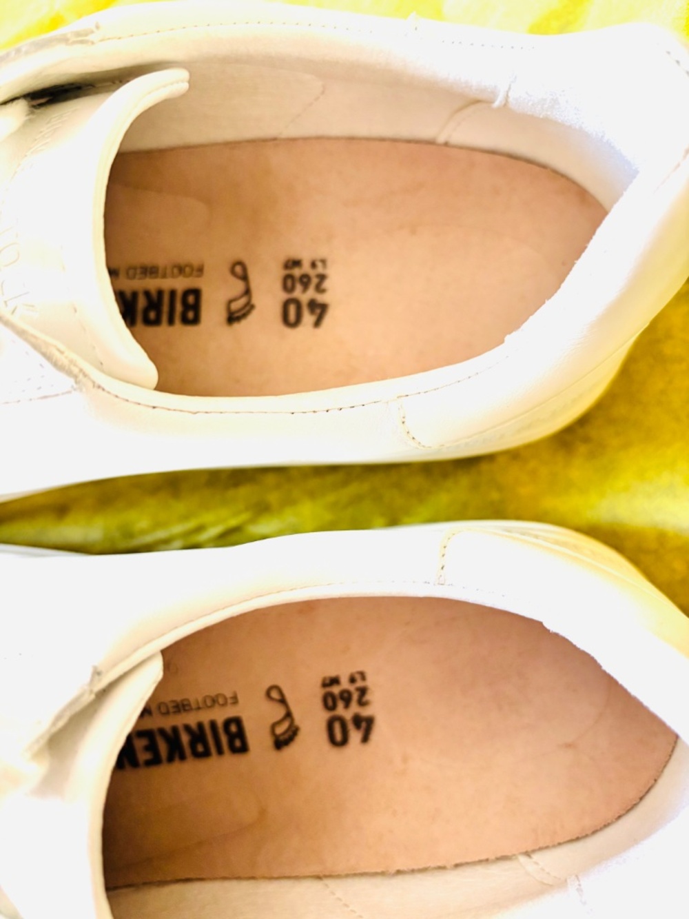 New Birkenstock BEND White Leather & Cork Sneakers Paid $165.00 40 (9-9.5 Wmn) - Picture 15 of 16